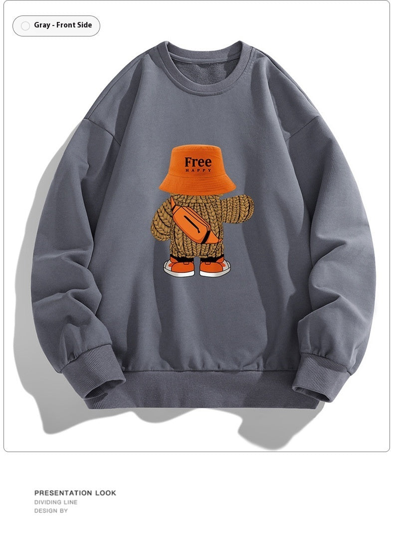 Men's Sweater Bottoming Shirt Round Neck Set Mature